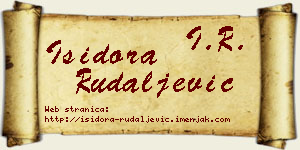 Isidora Rudaljević vizit kartica